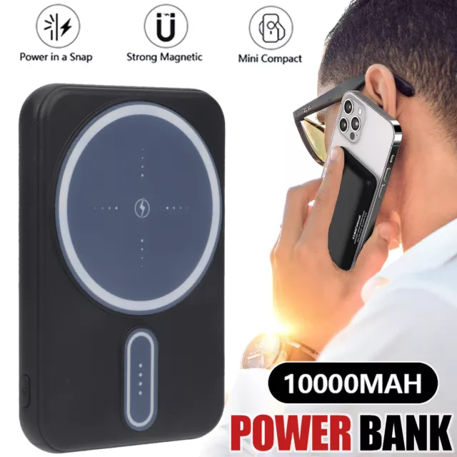 10000mAh Magnetische Power Bank MagSafe Wireless Charger für iPhone 12/13/14/15