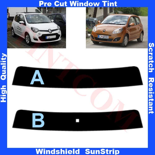 Pre Cut Window Tint Sunstrip for Renault Twingo 3 Doors 2008-2013 Any Shade