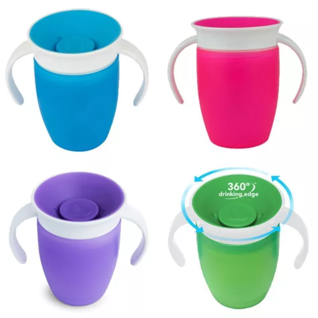 Munchkin 360 Miracle Trainer Cup Decor Sippy Cup Anti Spill Baby Cup 207ml UK