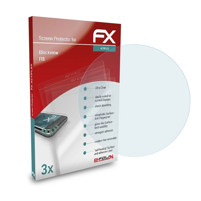 atFoliX 3x Screen Protector for Blackview R8 Protective Film clear&flexible