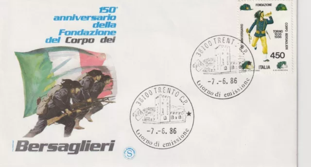 Bersaglieri Fdc "Filagrano" 1986