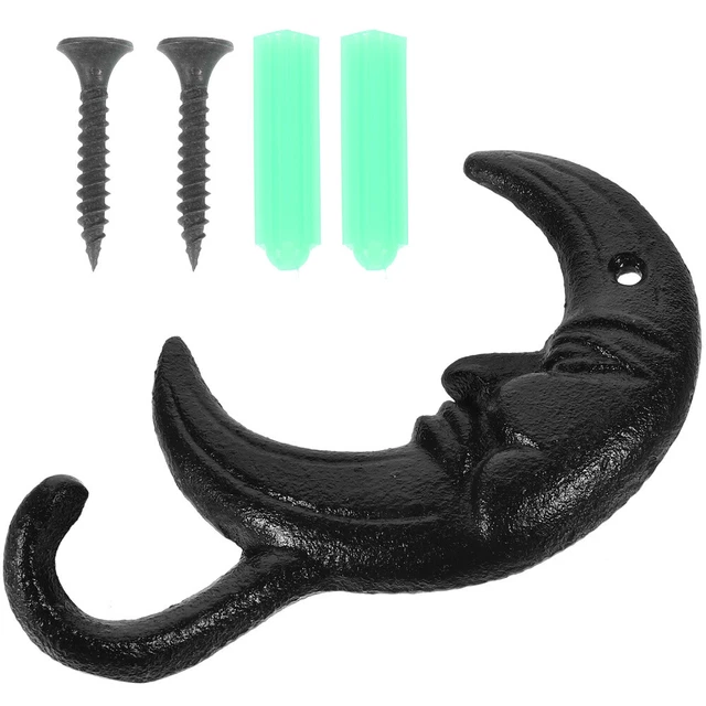 Cast Iron Wall Hook Household Heavy Duty Coats Hook Multi-functional Iron Wall