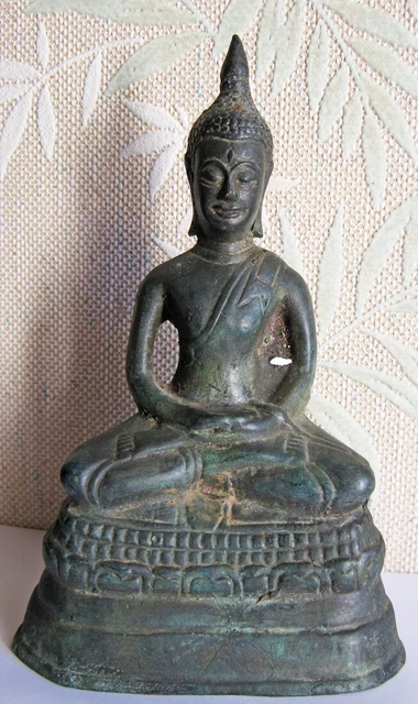 4 Perles En Métal Bronze Style Bouddha 11mm - Fabriqué En France, Neuf