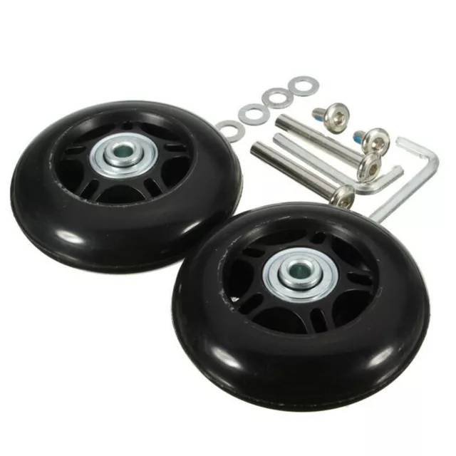 Luggage Suitcase Replacement Wheels 60-80mm with Screw Suitcase Swivel Caster