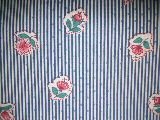 Waverly Vintage Old Sturbridge Village Sampler Cotton Fabric Floral Chintz