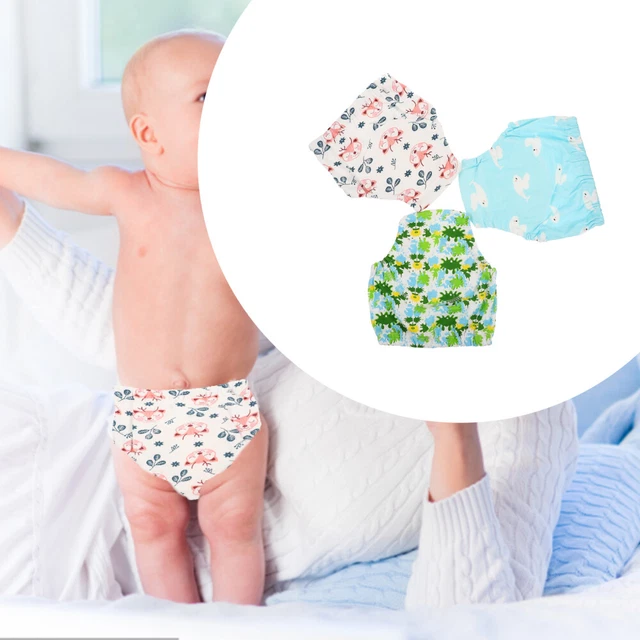 3 pz pannolini riutilizzabili pantaloni da allenamento per neonati pannolini neonati