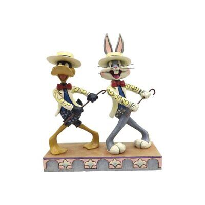 Looney Tunes Jim Shore Bugs Bunny Daffy On With The Show Figurine 4055775 New