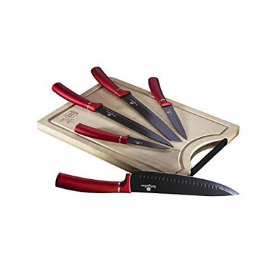 Berlinger Haus Set di 5 coltelli con Porta coltelli calamita Rossi 
