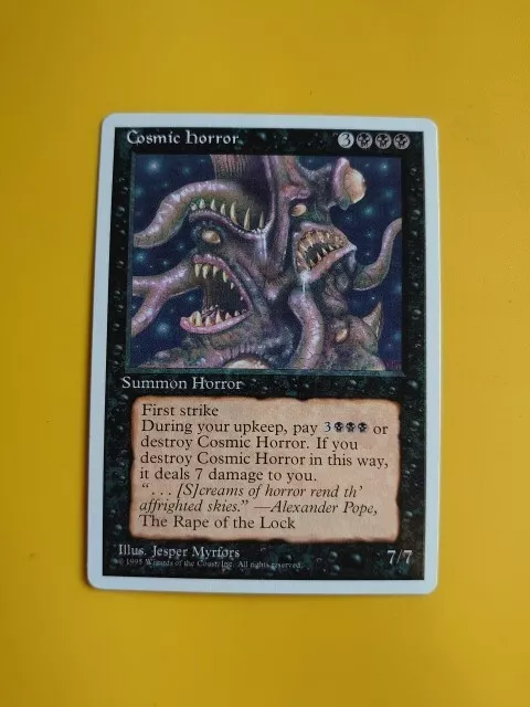 Cosmic Horror  4th Editions Magic the Gathering Card. Old Vintage