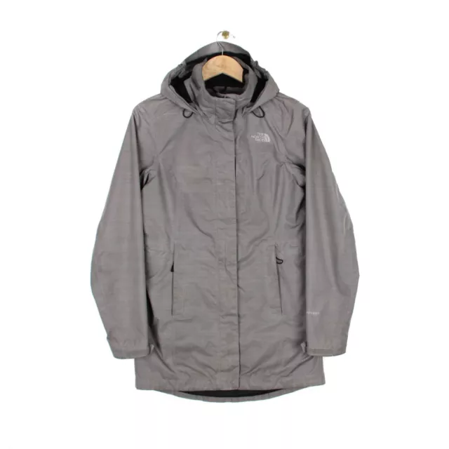 Giacca Hyvent North Face lunga parka impermeabile antipioggia con cappuccio cerniera intera taglia XS