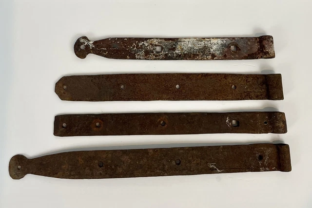 Antique IRON Barn Door/Gate Strap Hinges LOT  ARCHITECTURAL SALVAGE FARMHOUSE