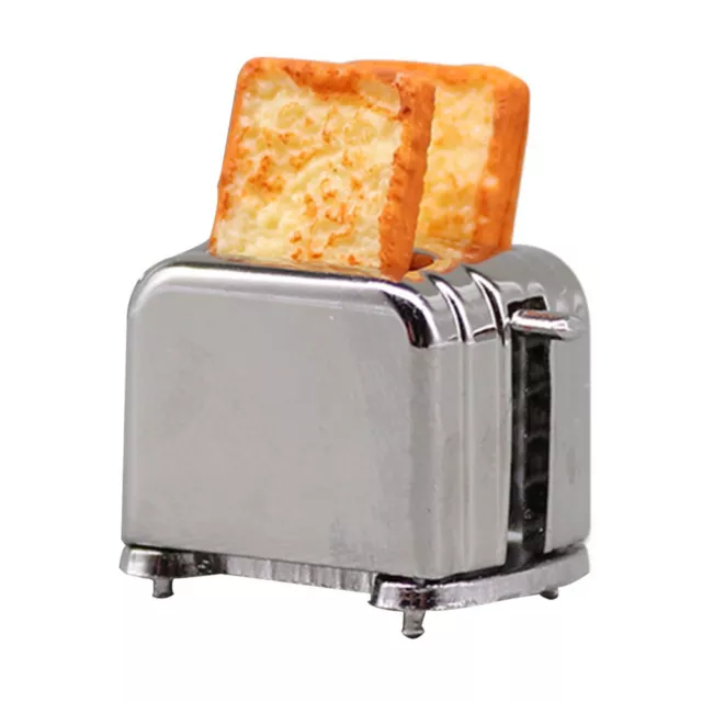 1:12 Miniature Toaster with 2 Slices Toast - Pretend Play Toy-IP