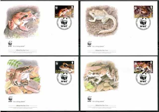 MONTSERRAT - 2006 WWF 'MOUNTAIN CHICKEN' Set of 4 First Day Covers [B6514]