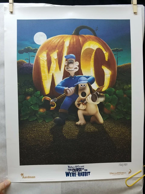 WALLACE & GROMIT: Curse of The Were-Rabbit Art Print Lithograph Poster ...