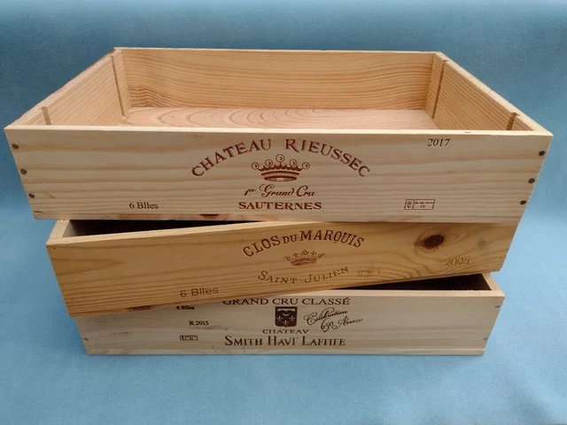 thumbnail image 2 of Single Vintage Wooden Wine Box Crate - Shabby Chic Storage - Upcycled/Used 2 of 5