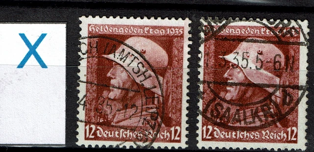 Mi.Nr.   570  2 Mal in  WZ X