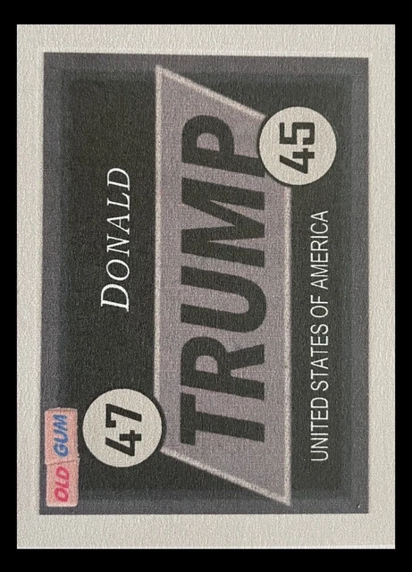 DONALD TRUMP 2025 “Team Trump” Custom Aceo. Original Old Gum Digital