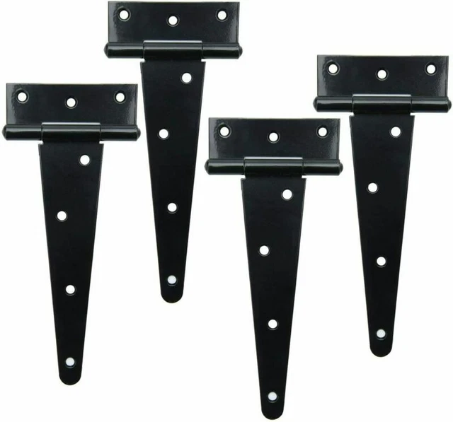 TamBee T-Strap Shed Hinge Gate Strap Heavy Duty Hinge Door Barn Gates Hinges Bla