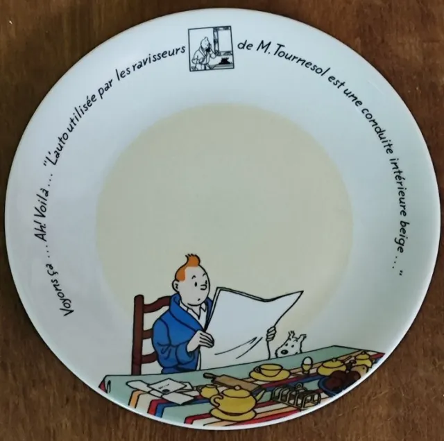 Tintin Hergé Les 7 Boules De Cristal Assiette Moulinsart 1998