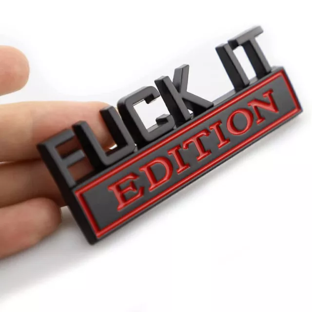 FUCK-IT Black & Red EDITION Logo Badge Emblem Sticker Decal Car Accessories