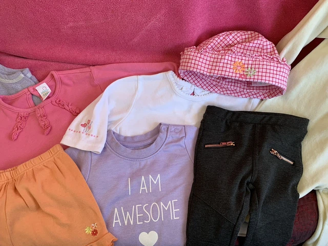 Baby clothes Bundle age 3-6 mths girls Tops shorts tights dress babygrow summer 3