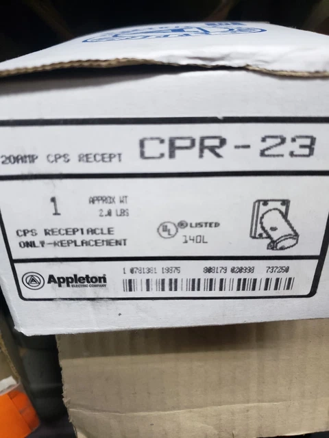 APPLETON CPR-23 45-Degree Angled Replacement Receptacle 20 AMP