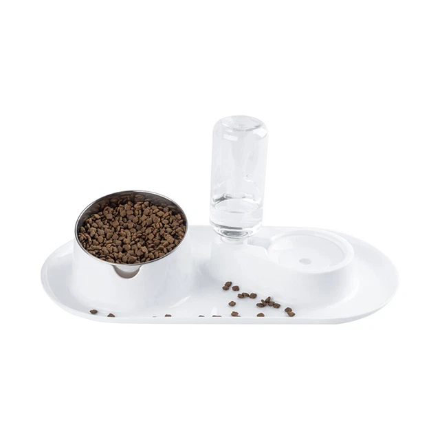 Pet Cat Dog Automatic Feeder Food Bowl with Water Dispenser Puppy Feeding Supply