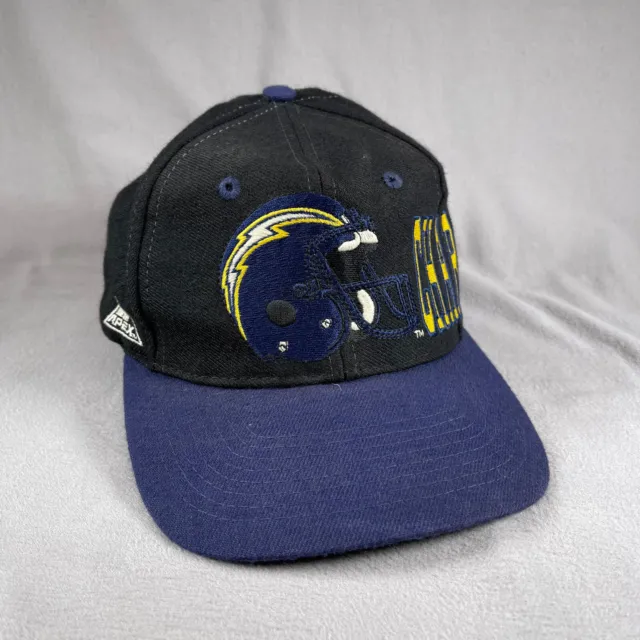 San Diego Chargers Hat Cap Snap Back Black Adjustable NFL Bolt Blockhead VTG Y2k