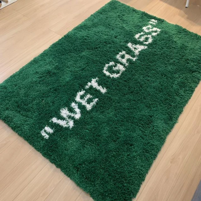 VIRGIL ABLOH X Ikea Markerad Wet Grass Rug Green OFF White Limited
