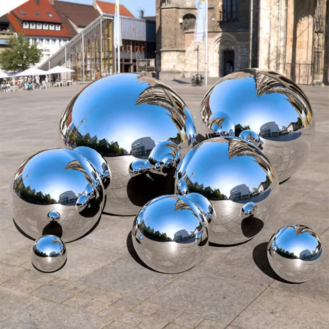 Set of 6 Garden Stainless Steel Gazing Balls Ball Globes Floating Pond Decor