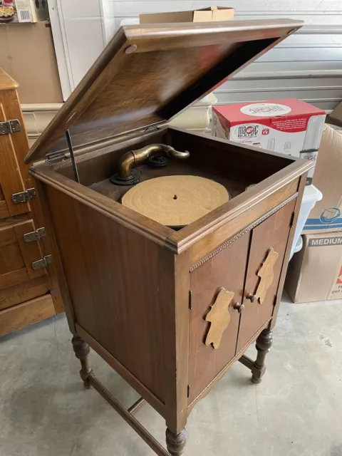 Victrola Antique Record Player Cabinet