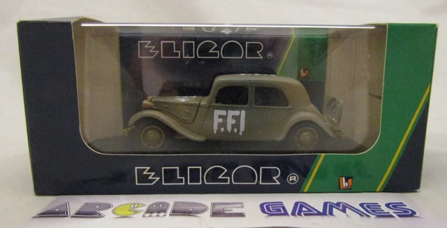 Eligor 1:43 - Citroën Traction Avant Taxi Parisien 1939, Jaune Et Bleu, Occasion