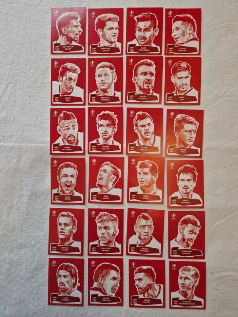 24 Sticker Bilder Panini Euro 2016 Coca Cola komplett Update France