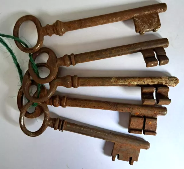 Old, Antique/Vintage French, Door Keys x 5.  (lot 1)