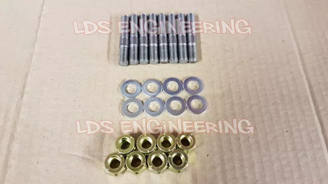 Ford Escort mk5 mk6 RS2000 2.0 16v DOHC Exhaust stud + Locking Nut kit / set