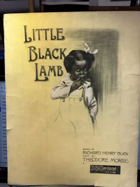 1907 Black Americana sheet music LITTLE BLACK LAMB by Theodore Morse