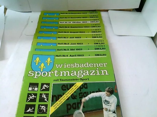Kovolut bestehend aus 9 Magazinen, zum Thema: Wiesbadener Sportmagazin mit Taunu