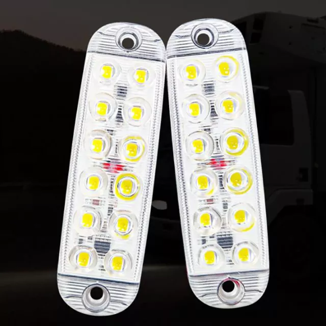 2Pcs LED Car Warning Light Grill Breakdown Emergency Light Car Truck Trailer