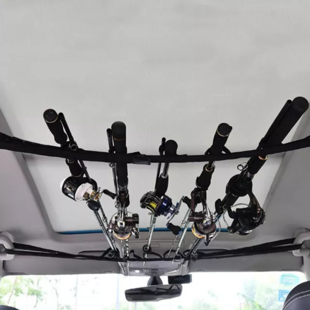 Adjustable Vehicle Fishing Rod Holder, 2* Durable Car Fishing Rod Holder Belts 3