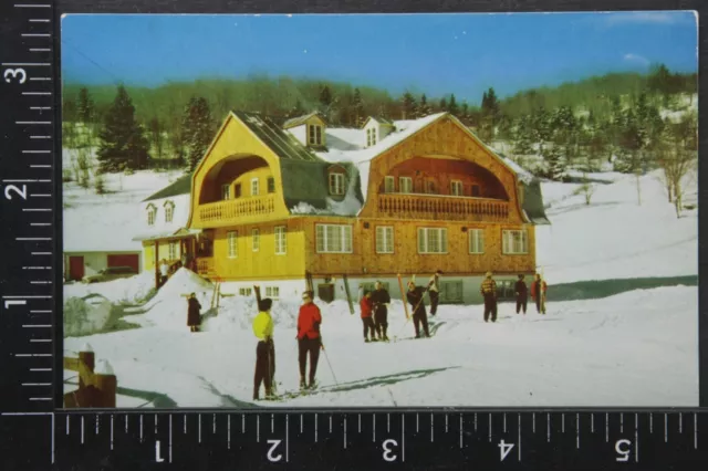 Sun Valley Hotel Suisse Ski Lift Chalet Canada QC - Unposted Postcard VINTAGE