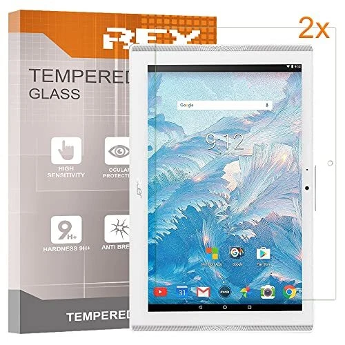 REY Lot de 2 Verre Trempé pour Acer ICONIA One 10 B3-A40 10.1" Protecteur d'é...