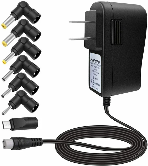 High Quality 10W 5V 2A AC DC Power Adapter 1 Set x Tips Power Adapter Charger