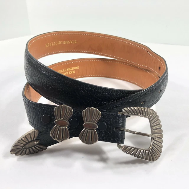 MAX LANG BLACK Belt Spanish Shoulder The Orange Sterling Silver Buckle