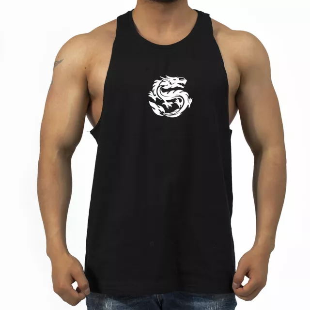 Mens Gym Singlet Tank Top Training Exercise Sports Vest Body Building Shirt 050