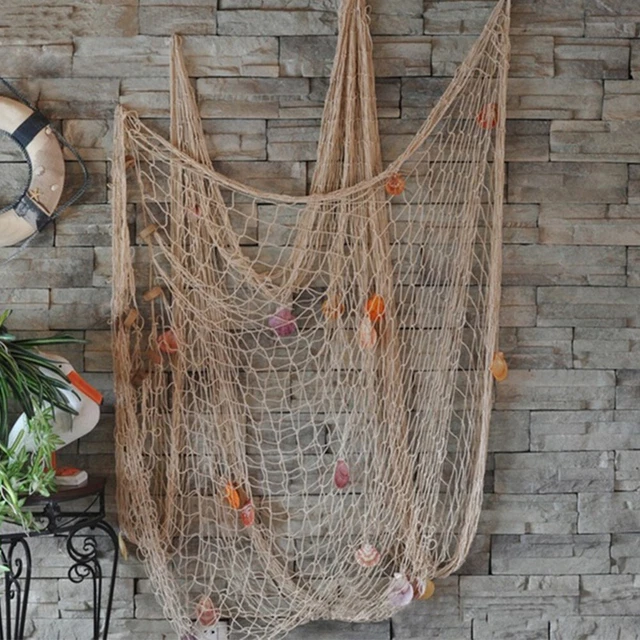 fishing net wall beach party sea shell wall ceiling bar home decor fishing net,.