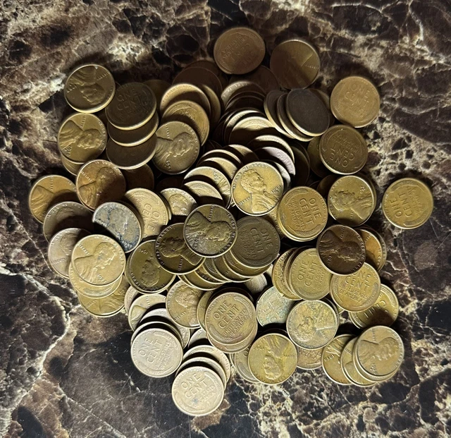 1940s - 1950s Unsearched Estate Wheat Pennies - P D S Mints 3 Rolls