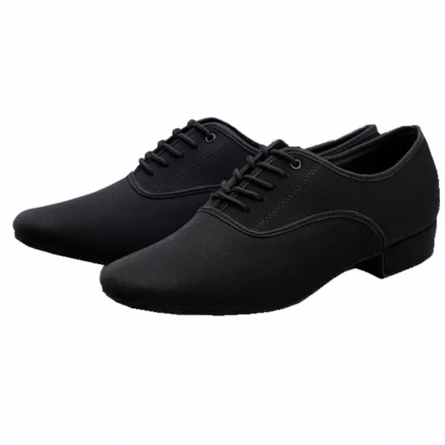 Men's Latin Ballroom Dance Shoes Canvas Latin Salsa Shoes Plus Size Heel Tango