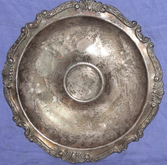 Antique Victorian silver plated serving plate platter