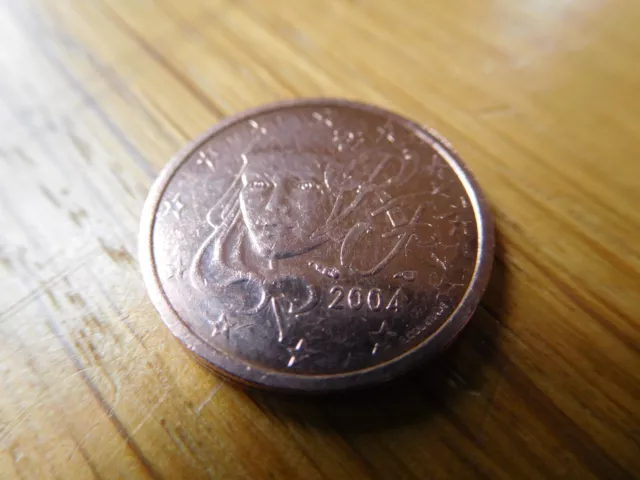 2 Cent-Münze von Frankreich 2004,,sehr selten"