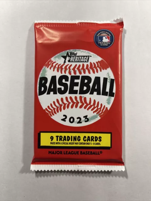 2023 Topps Heritage Baseball Factory Sealed Retail Pack From Box - 9 Cards NEW